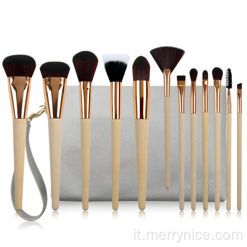 Collezione di pennelli per trucco professionale 12PC